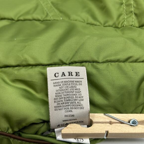 REI Infant Toddler Boy's Green & Brown Down Zip Vest Size 18 Months - Picture 10 of 12